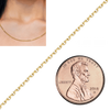Bulk / Spooled Diamond Cut Round Semi-Solid Cable Chain in 14K Yellow Gold (1.05 mm - 3.80 mm)