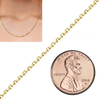 Bulk / Spooled Diamond Cut Round Semi-Solid Cable Chain in 14K Yellow Gold (1.05 mm - 3.80 mm)