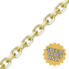 Special Order Only: Bulk / Spooled Diamond Cut Round Cable Chain in Gold