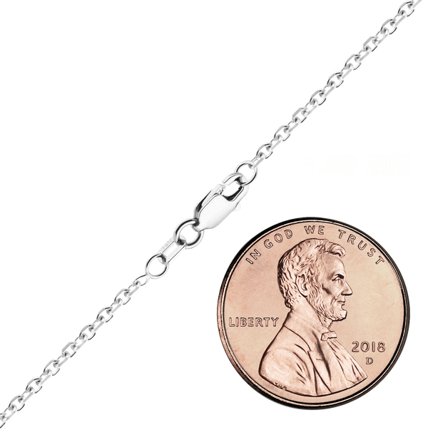 Delancey St. Diamond Cut Cable Anklet in 14K White Gold