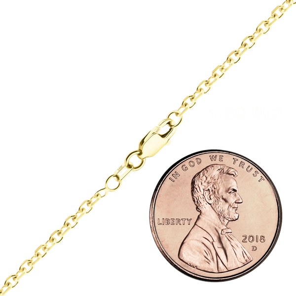 Delancey St. Diamond Cut Cable Anklet in 18K Yellow Gold