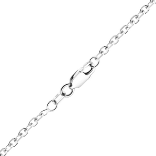 Delancey St. Diamond Cut Cable Necklace in 18K White Gold
