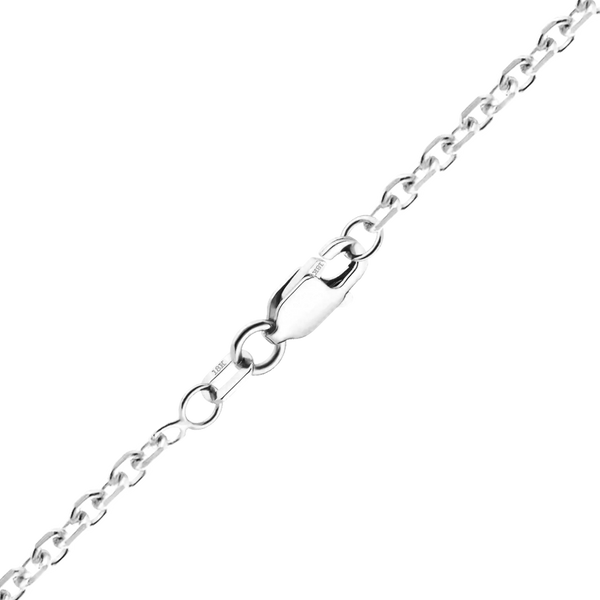 Delancey St. Diamond Cut Cable Necklace in 18K White Gold