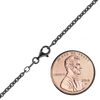 Delancey St. Diamond Cut Cable Chain Necklace in Sterling Silver Black Ruthenium Finish