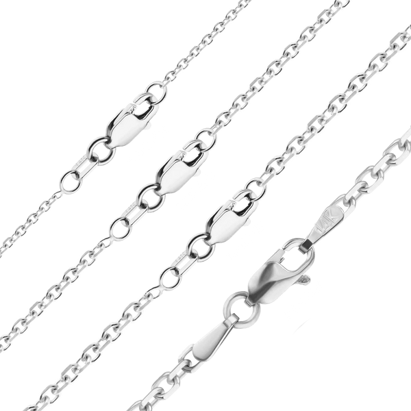 Delancey St. Diamond Cut Cable Bracelet in 14K White Gold