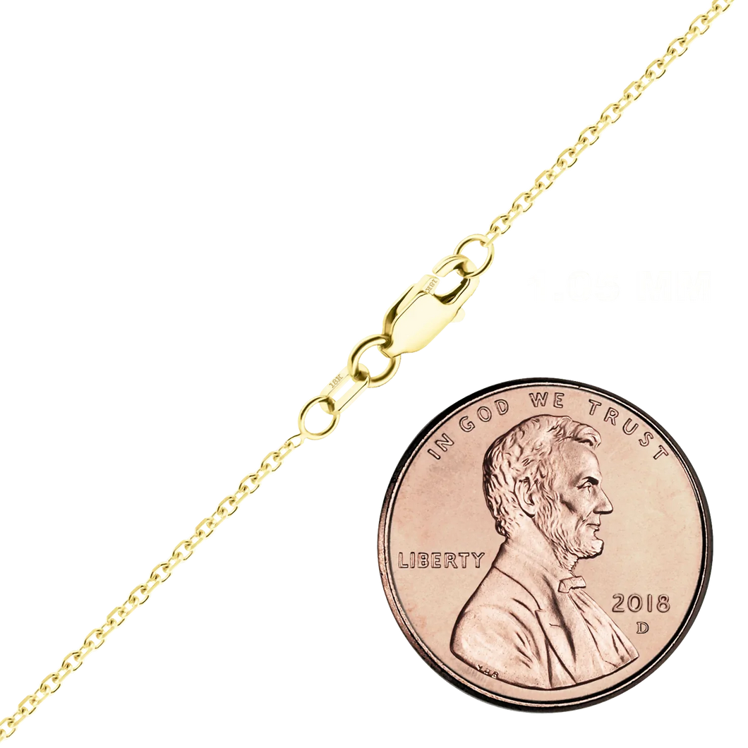 Delancey St. Diamond Cut Cable Anklet in 18K Yellow Gold