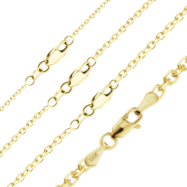 Delancey St. Diamond Cut Cable Anklet in 18K Yellow Gold