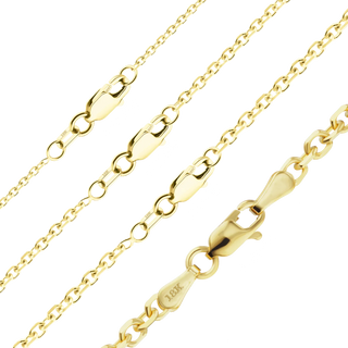 Delancey St. Diamond Cut Cable Anklet in 18K Yellow Gold