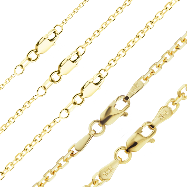 Delancey St. Diamond Cut Cable Necklace in 14K Yellow Gold