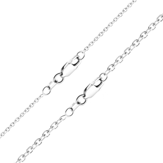 Delancey St. Diamond Cut Cable Necklace in 18K White Gold