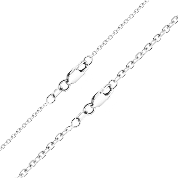 Delancey St. Diamond Cut Cable Necklace in 18K White Gold