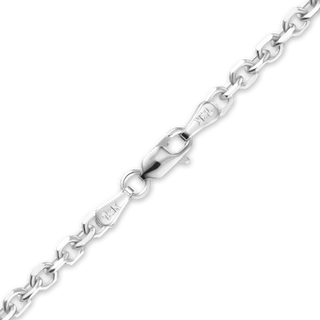 Delancey St. Diamond Cut Cable Anklet in 14K White Gold