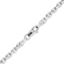 Load image into Gallery viewer, Delancey St. Diamond Cut Cable Anklet in 14K White Gold
