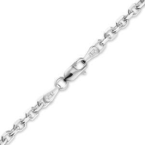 Delancey St. Diamond Cut Cable Anklet in 14K White Gold