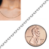Bulk / Spooled Diamond Cut Round Cable Chain in 14K & 18K White Gold (1.05 mm - 2.20 mm)