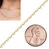 Bulk / Spooled Diamond Cut Round Semi-Solid Cable Chain in 14K Yellow Gold (1.05 mm - 3.80 mm)