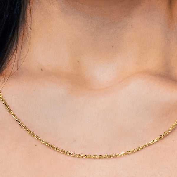 Delancey St. Diamond Cut Cable Necklace in 14K Yellow Gold