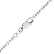 Load image into Gallery viewer, Delancey St. Diamond Cut Cable Anklet in 18K White Gold

