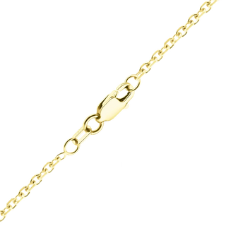 Delancey St. Diamond Cut Semi-Solid Cable Anklet in 14K Yellow Gold