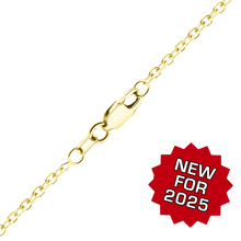 Load image into Gallery viewer, Delancey St. Diamond Cut Semi-Solid Cable Anklet in 14K Yellow Gold
