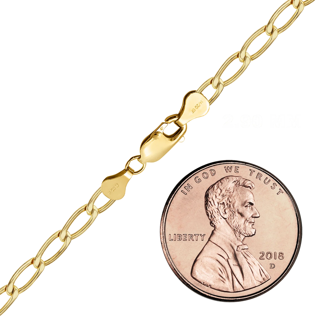 Finished Elongated Curb Bracelet in 14K Gold-Filled