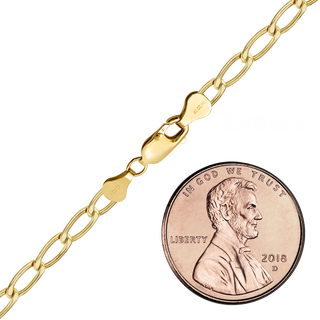 Finished Elongated Curb Anklet in 14K Gold-Filled