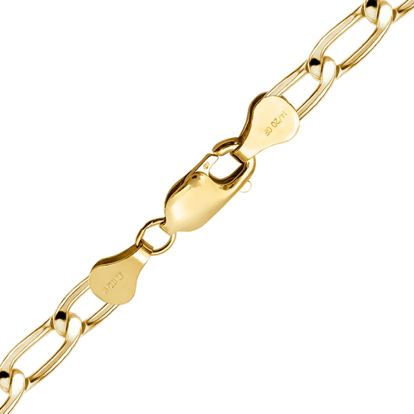 Finished Elongated Curb Anklet in 14K Gold-Filled