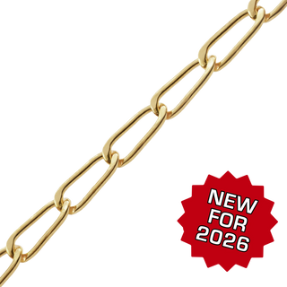 Bulk / Spooled Elongated Curb Chain in 14K Gold-Filled (2.50 mm - 5.30 mm)