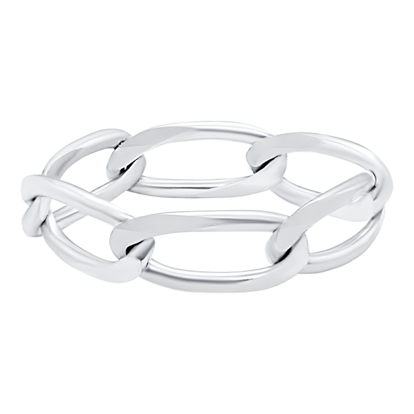 East Bowery Curb Chain Ring in Sterling Silver