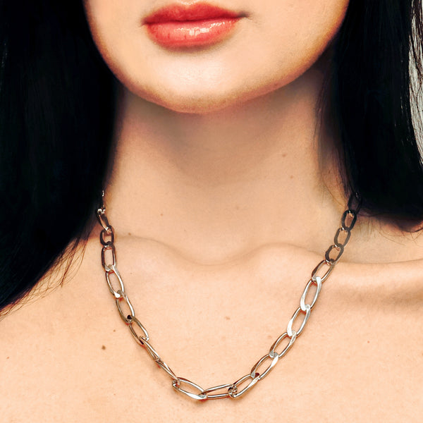East Bowery Curb Chain Necklace in Sterling Silver