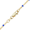 Finished Cable Anklet with Blue Enamel Beads in 14K Gold-Filled