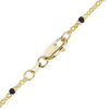 Finished Cable Anklet with Black Enamel Beads in 14K Gold-Filled