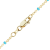 Finished Cable Anklet with Teal Enamel Beads in 14K Gold-Filled