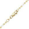 Finished Cable Anklet with White Enamel Beads in 14K Gold-Filled