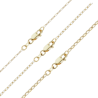 Flat Christopher St. Cable Anklet in 14K Yellow Gold