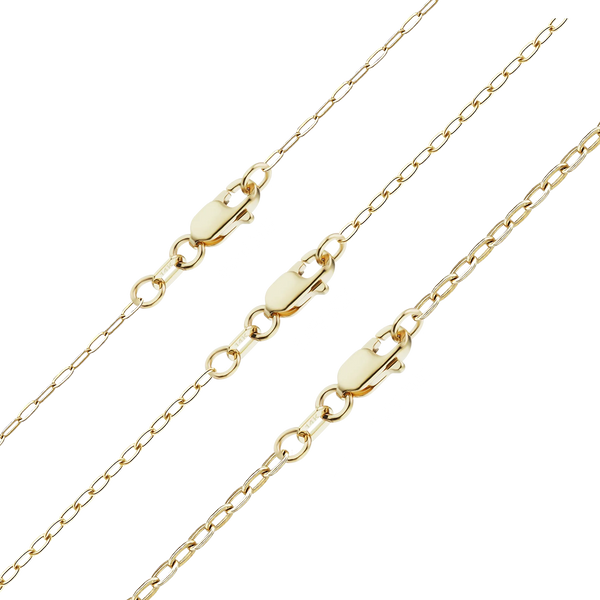 Flat Christopher St. Cable Necklace in 14K Yellow Gold
