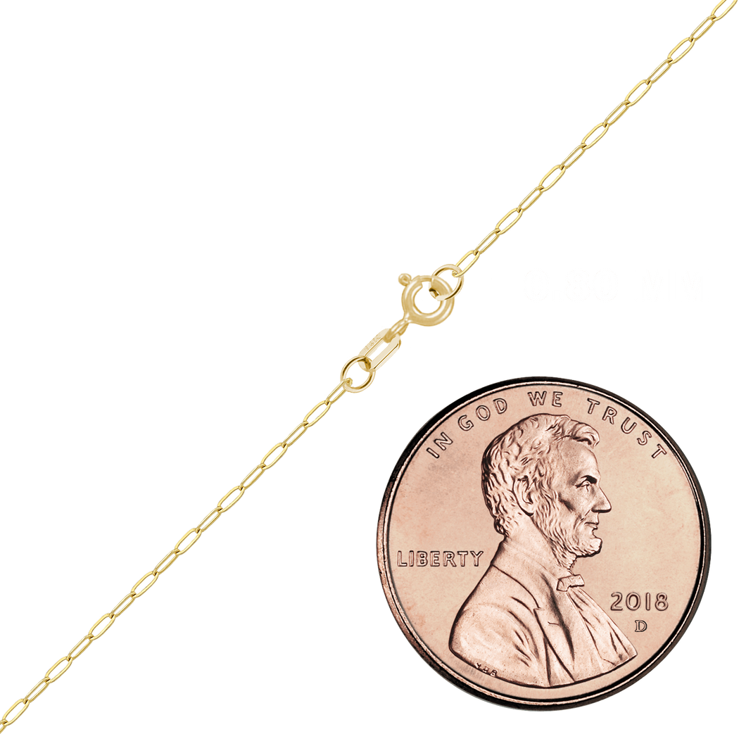 Flat Christopher St. Cable Anklet in 14K Yellow Gold