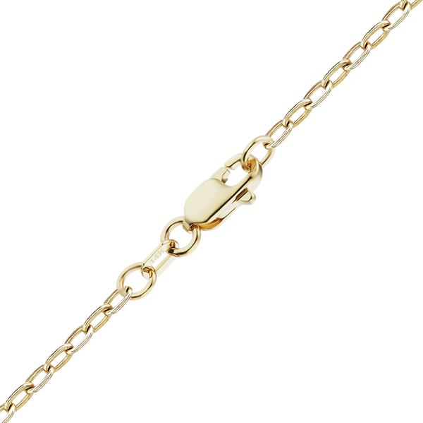 Flat Christopher St. Cable Anklet in 14K Yellow Gold