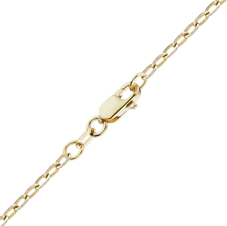 Flat Christopher St. Cable Anklet in 14K Yellow Gold