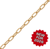 Bulk / Spooled Elongated Flat Cable Chain in 14K Yellow Gold (1.30 mm - 1.80 mm)