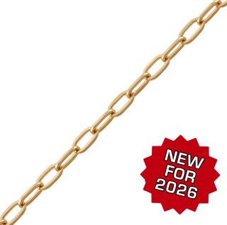 Bulk / Spooled Elongated Flat Cable Chain in 14K Yellow Gold (1.30 mm - 1.80 mm)