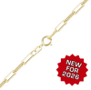 Finished Elongated Flat Cable Bracelet in 14K Yellow Gold
