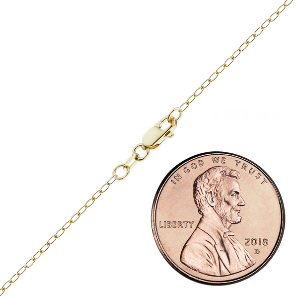 Flat Christopher St. Cable Anklet in 14K Yellow Gold