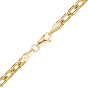 Flat Christopher St. Cable Bracelet in 14K Yellow Gold
