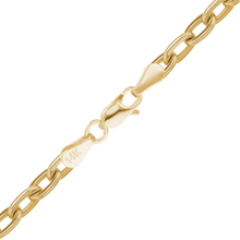 Load image into Gallery viewer, Flat Christopher St. Cable Anklet in 14K Yellow Gold
