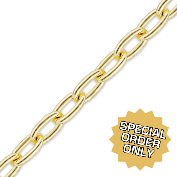 Special Order Only: Bulk / Spooled Elongated Cable Chain in Gold