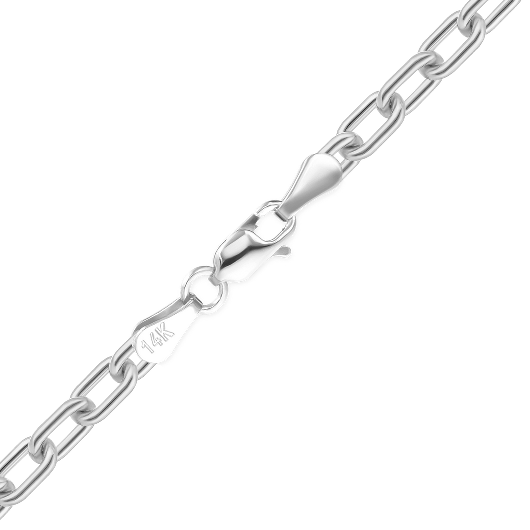 Christopher St. Cable Necklace in 14K White Gold