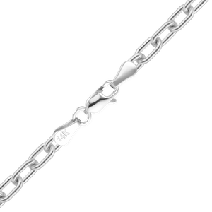 Christopher St. Cable Anklet in 14K White Gold