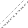 Bulk / Spooled Elongated Cable Chain in 14K White Gold (1.10 mm - 2.20 mm)