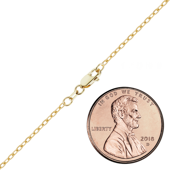 Christopher St. Cable Anklet in 14K Yellow Gold
